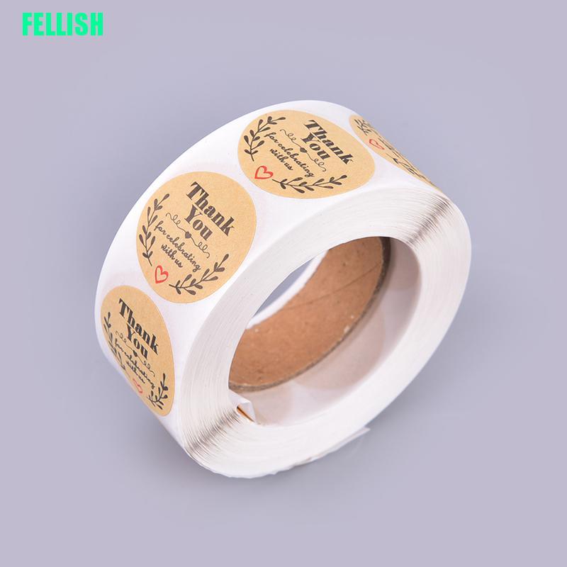 Cuộn 500 Hình Dán Chữ Thank You Dùng Để Trang Trí