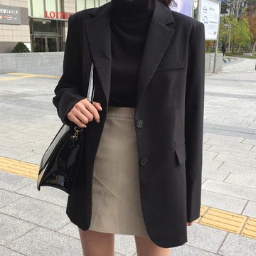 Áo khoác blazer dáng rộng phong cách Hàn Quốc thời trang thu đông dành cho nữ