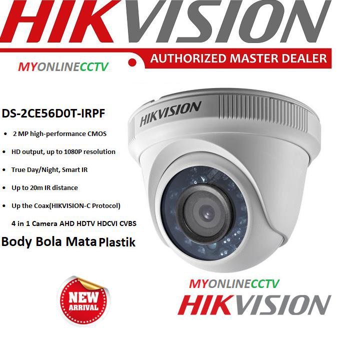 HIKVISION Camera an ninh 2Mp Ds-2Ce56D0T-Irpf Analog Ahd Hdtvi Cctv