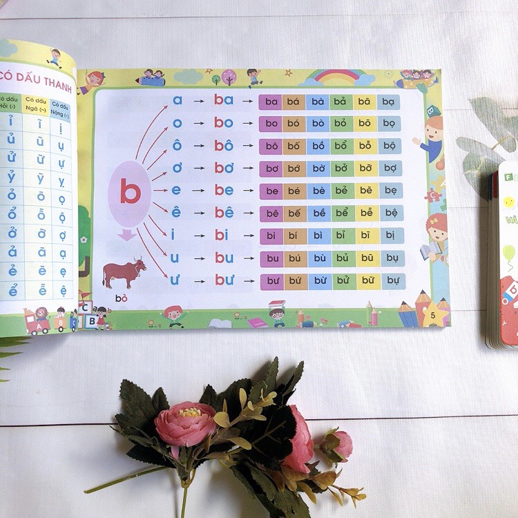 Combo toán tư duy và tập đánh vần giúp bé phát triển IQ trí tuệ