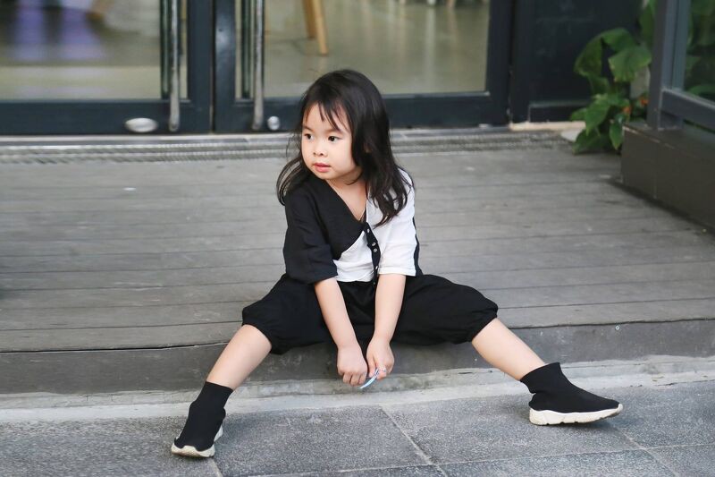 Áo đũi phối trắng đen Kid( dây oze)