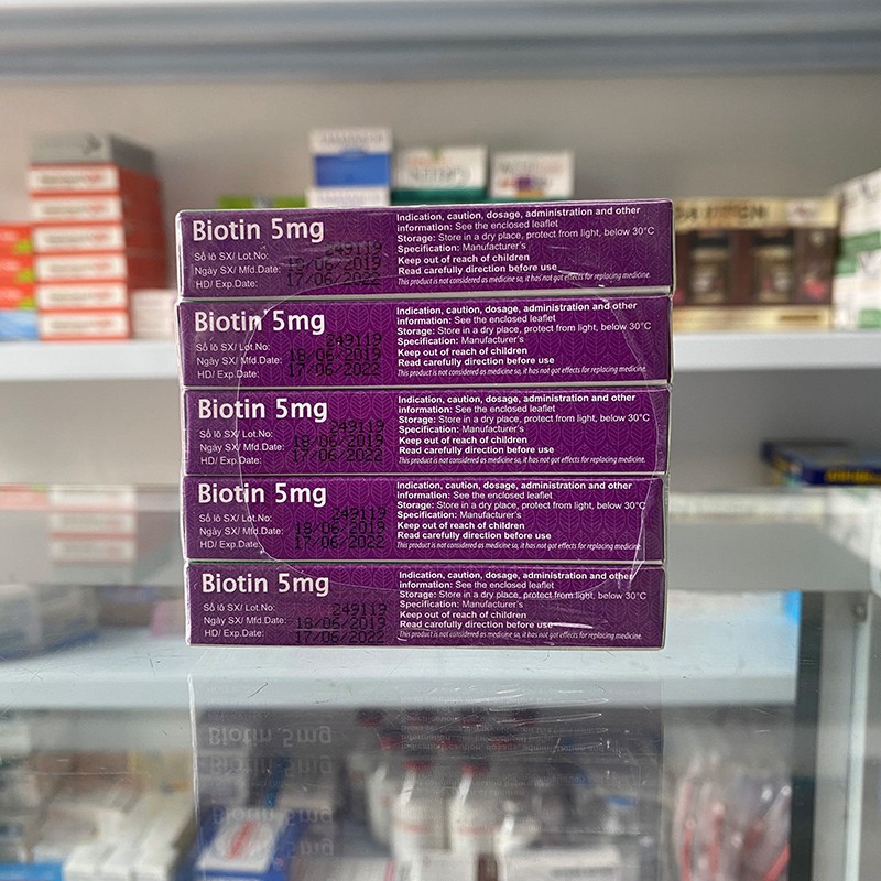 Biotin 5mg Viên Uống Mọc Tóc Hiệu Quả Hộp 20 Viên | Thế Giới Skin Care