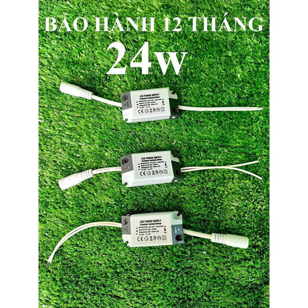 Tăng phô Driver (chấn lưu) đèn led âm trần ốp trần 18W 24W loại jack tròn 1 chế độ sáng