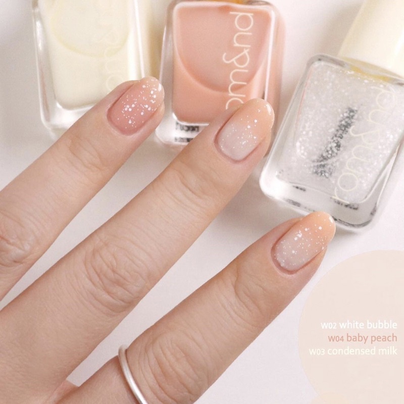 Sơn móng tay pastel xinh lấp lánh Romand Milk Grocery Mood Pebble Nail 7g