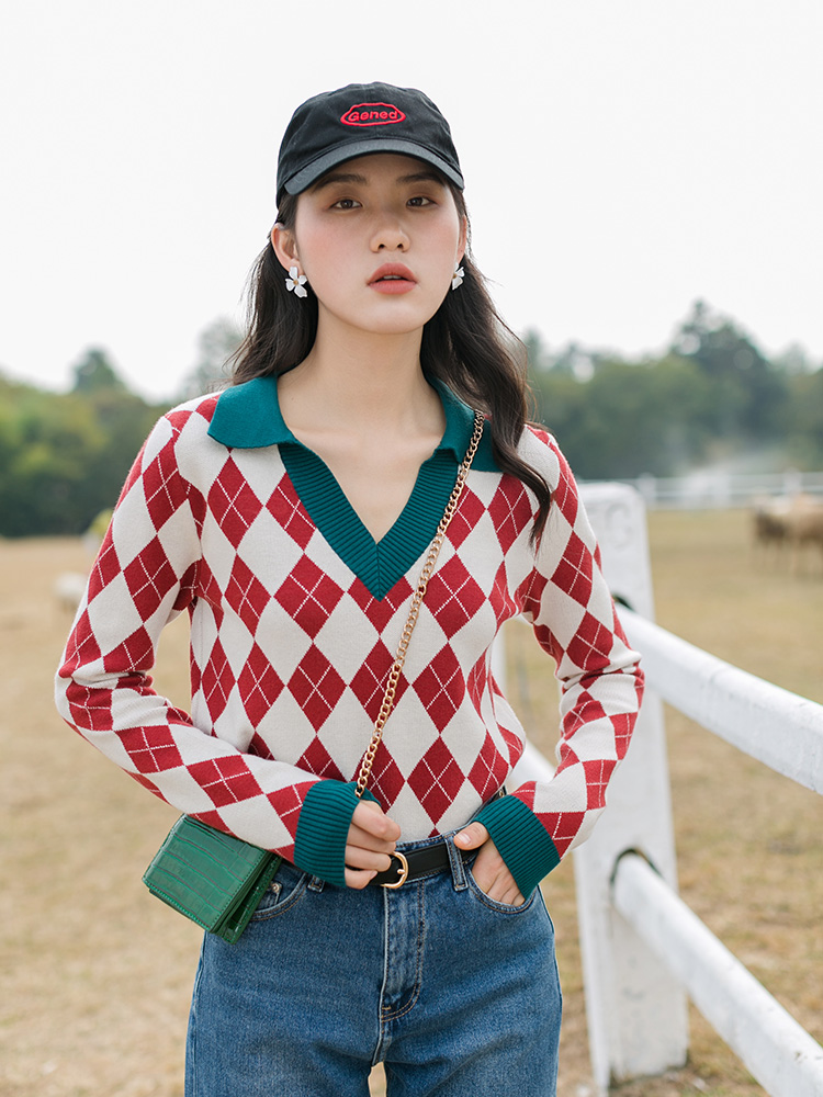 Áo len cổ V tay dài thời trang Hàn Quốc 2020 cho nữ | BigBuy360 - bigbuy360.vn