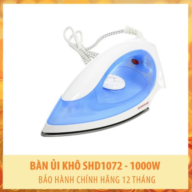 Bàn Ủi Khô Sunhouse SHD 1072.( bh 12 tháng)