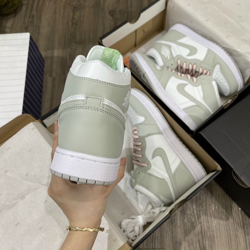 Full bill box+quà tặng🎁Giày thể thao Jd retro high “seafoam” xanh nhạt dây đỏ trắng nam nữ