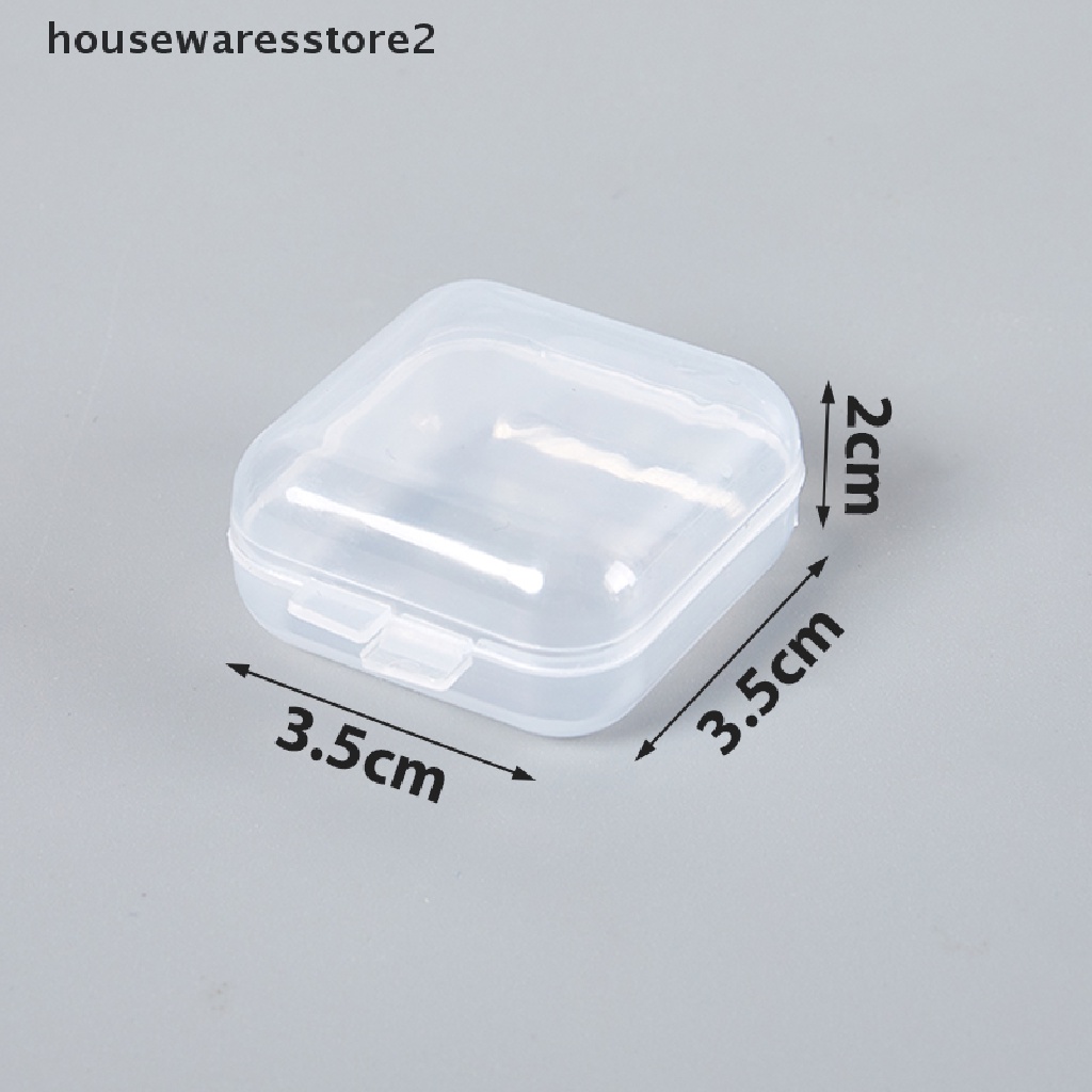 Set 2 / 10 Hộp Nhựa Mini Trong Suốt Đựng Trang Sức