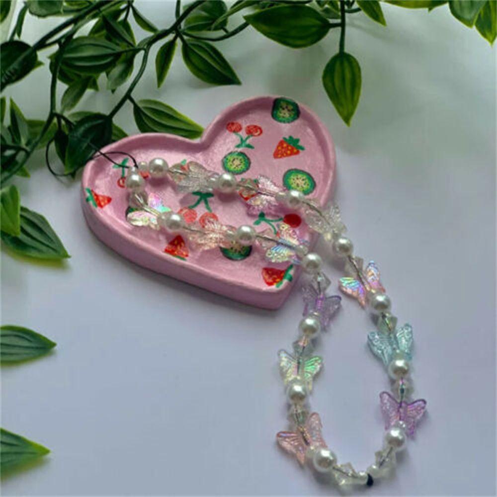 Dây Đeo Điện Thoại Chống Thất Lạc Hình Bướm Dạng Chuỗi Hạt
