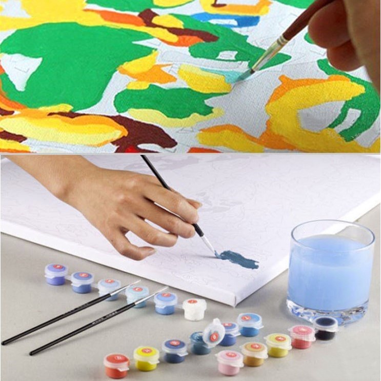Tranh Sơn Dầu 20*20cm Hình Phong Cảnh Trang Trí