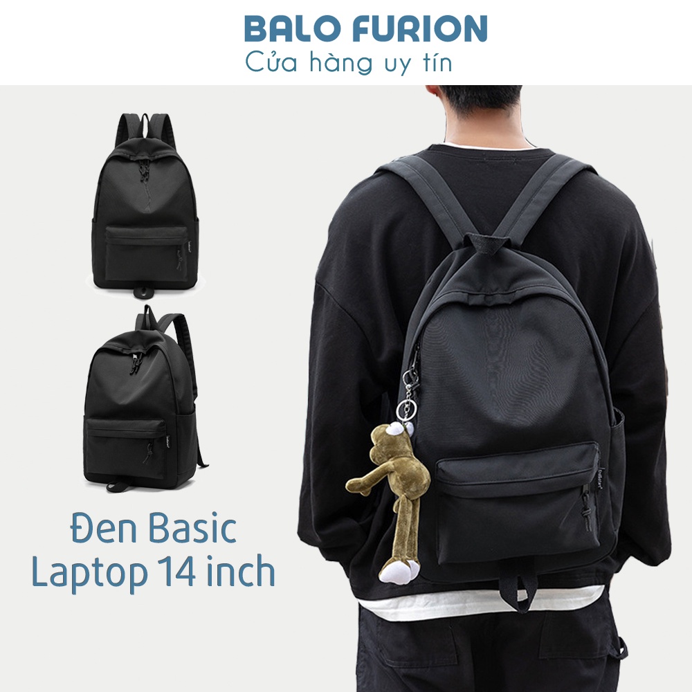 Balo Đi Học Nam Cao Cấp Basic ES 2023 Màu Đen Kiểu Dáng Đơn Giản