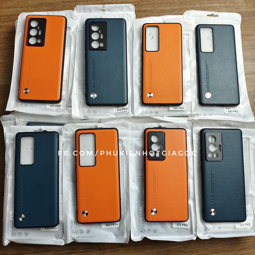 Ốp lưng chống sốc giả da cao cấp CODE Vivo X80 Pro / X80 / X70 Pro + / X 70 Pro / X60 Pro Plus / X 60 Pro