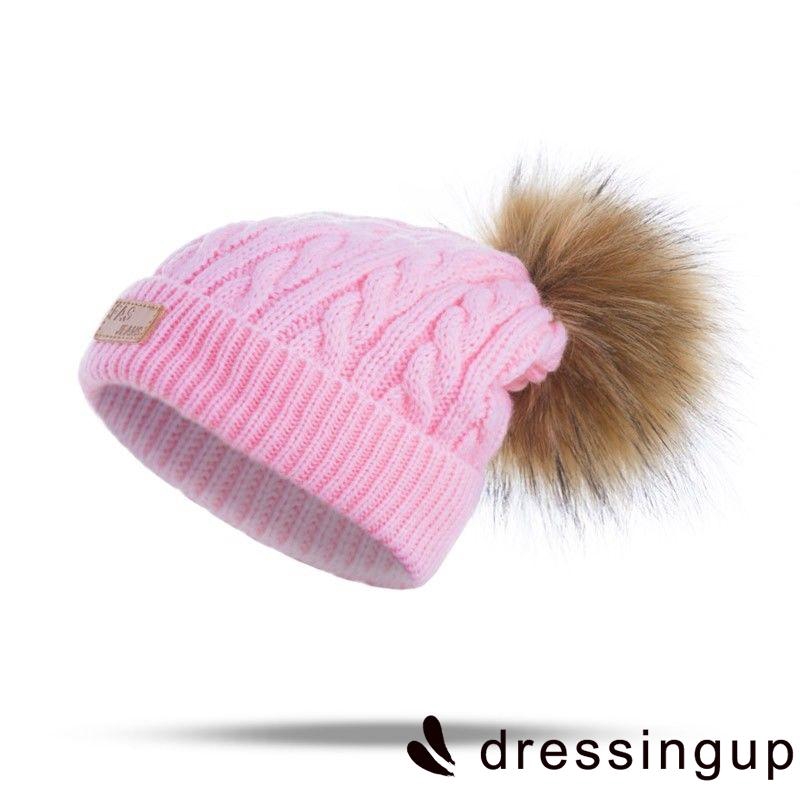 Mũ beanie móc len giữ ấm mùa đông cho bé sơ sinh