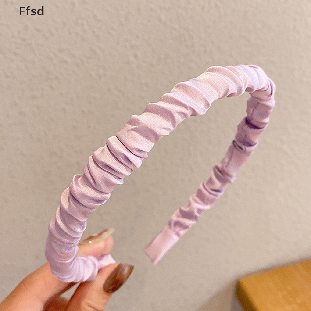 {Ffsd} Băng Đô Xếp Ly Mềm Mại Cá Nhân Thời Trang Thường Ngày Cho Nữ * Bán Chạy