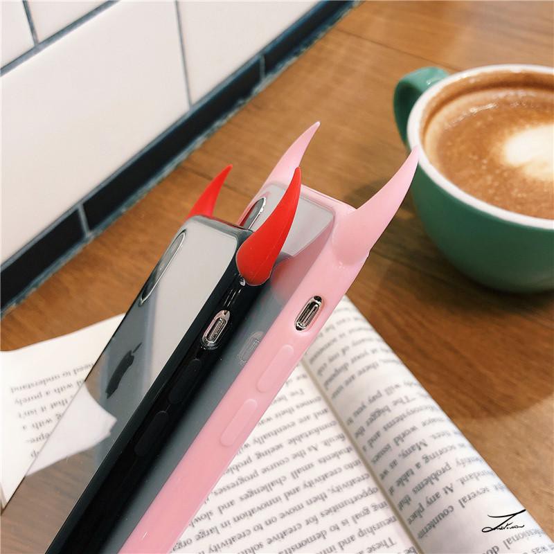 [ IPHONE ] Ốp Lưng Viền Silicon Sừng Quỷ - V015 | BigBuy360 - bigbuy360.vn