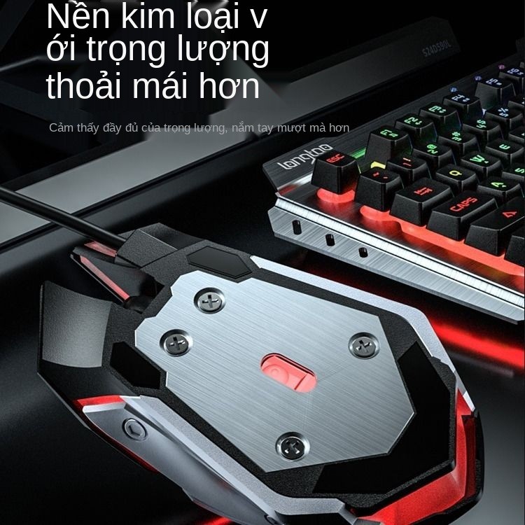 Tay máy thực thụ cảm nhận bàn phím và chuột bộ tai nghe chơi game ba mảnh có dây trò tính văn phòng hai | BigBuy360 - bigbuy360.vn