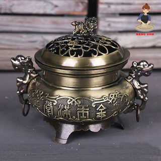 Lư Xông Trầm Tai Rồng Nàng Gốm Bát Tràng 