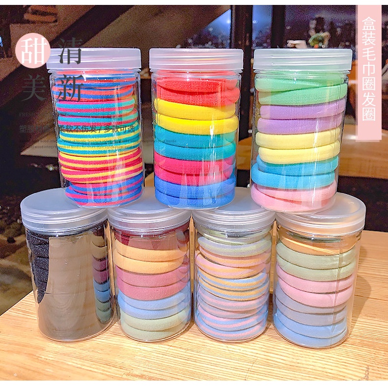 Dây Buộc Tóc Cao Su Co Giãn Nhiều Màu Phong Cách Hàn Quốc Cho Nữ