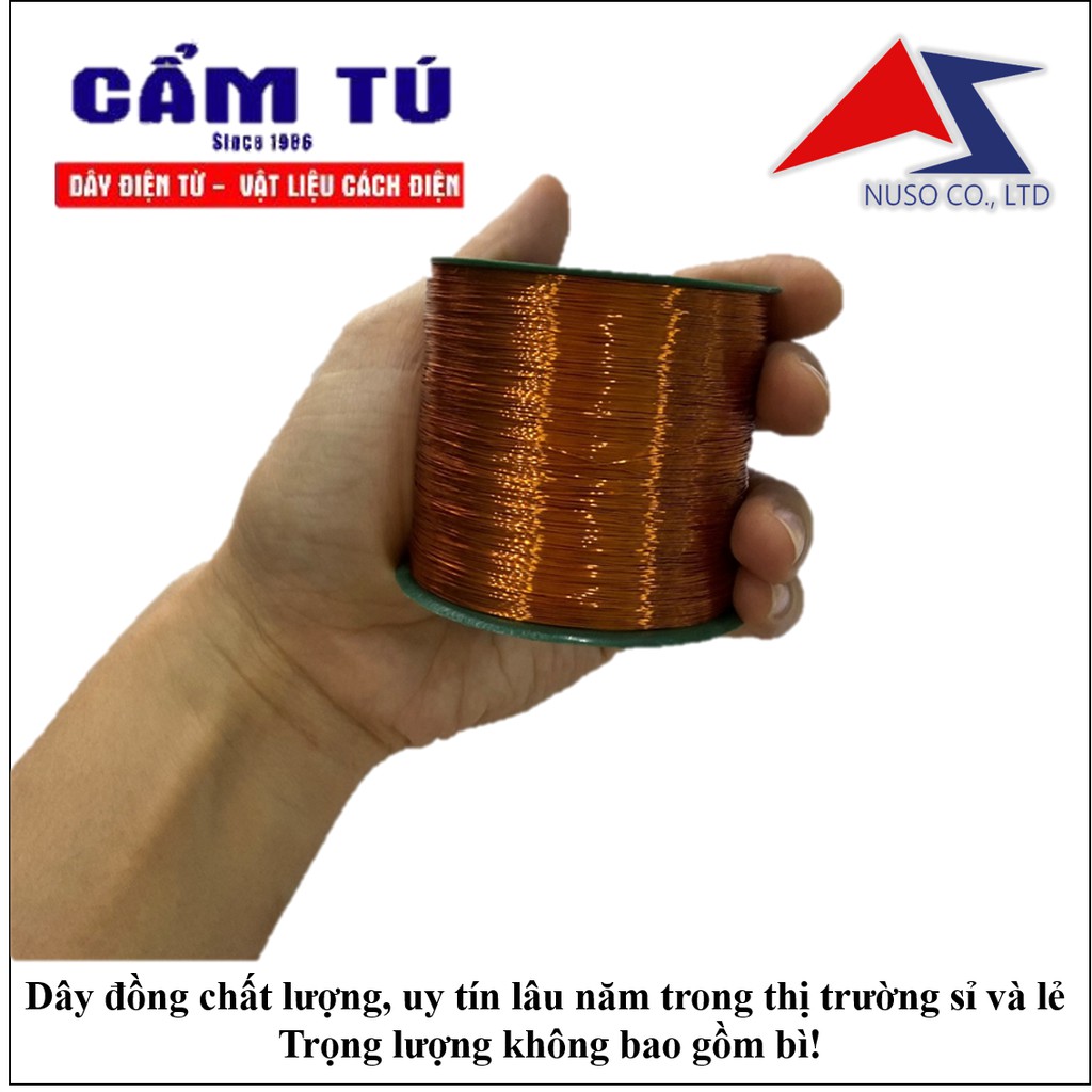 Dây đồng tráng men Tiến Thịnh 220 độ C điện từ chịu nhiệt quấn motor biến áp - phụ tùng quạt giá lạng đồng 100% (100gr