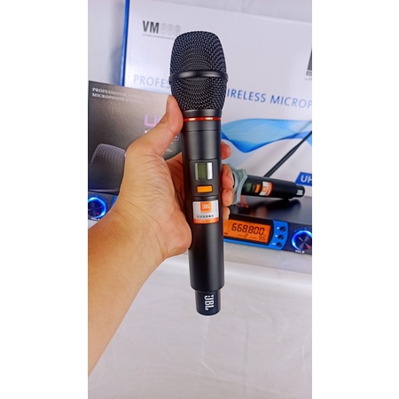 Bộ mic JBL VM500, VM888, 6 số, có tự ngắt, gia tốc( vỉ tím, coil cao cấp)