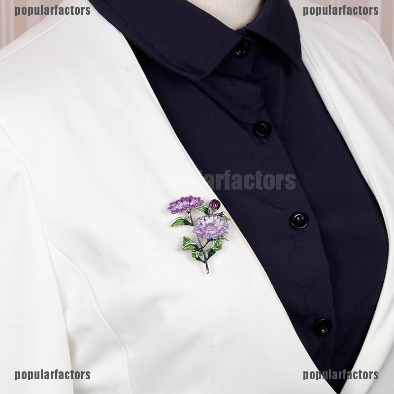 Bông Tai Tráng Men Hình Hoa Cúc Sáng Tạo Thanh Lịch