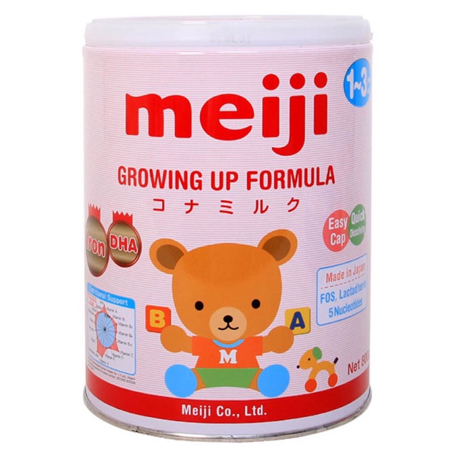 Sữa Bột Meiji 1-3 Growing Up Formula Hộp 800g (date mới)