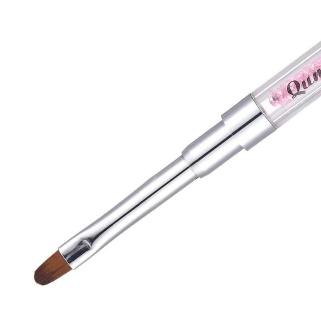 Cọ đầu tròn đắp gel thân kim cương, Bút đắp gel đầu tròn