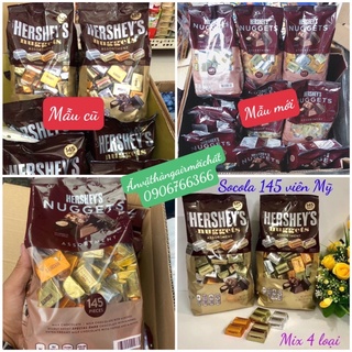 [Date Đẹp 08/2024]Socola Hershey's Nuggets Mỹ Gói 145 Viên