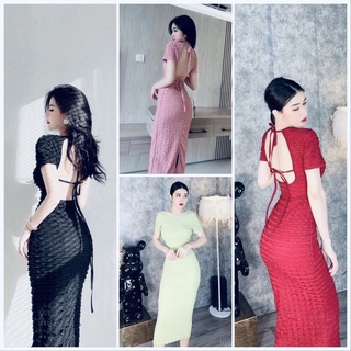 Đầm body ôm thun da cá edna ootd