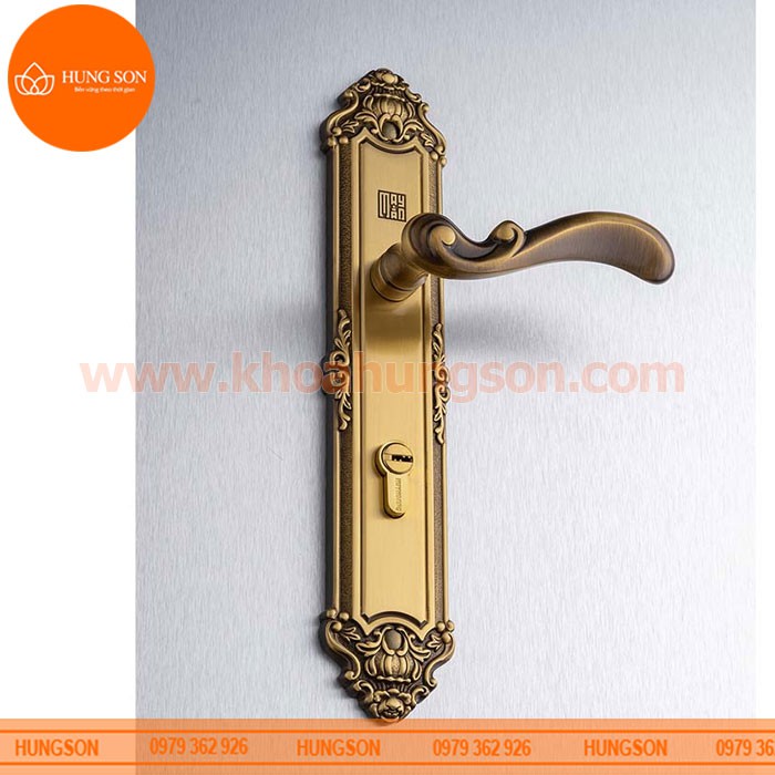 KHÓA TAY NẮM HUY HOÀNG ĐỒNG THAU HCR 8529