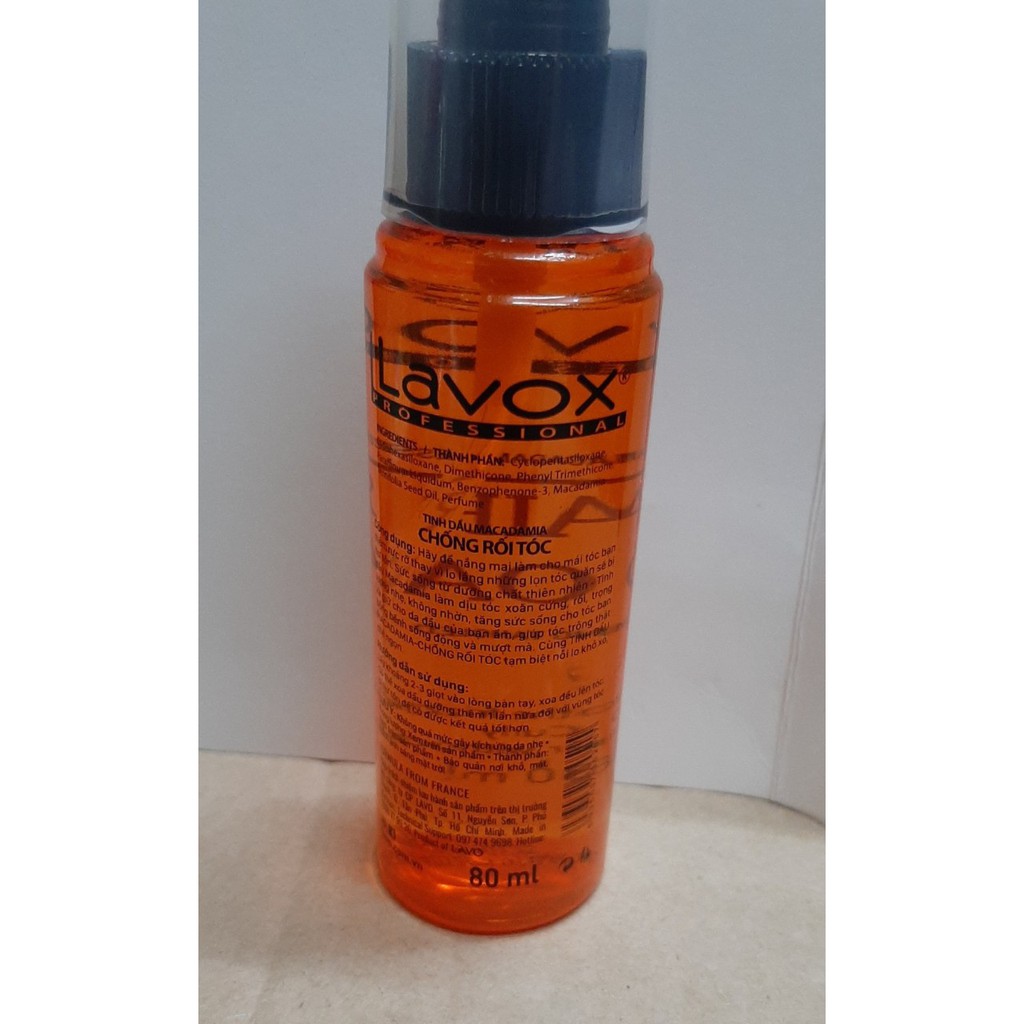 Dầu dưỡng tóc uốn Lavox chai 80ml