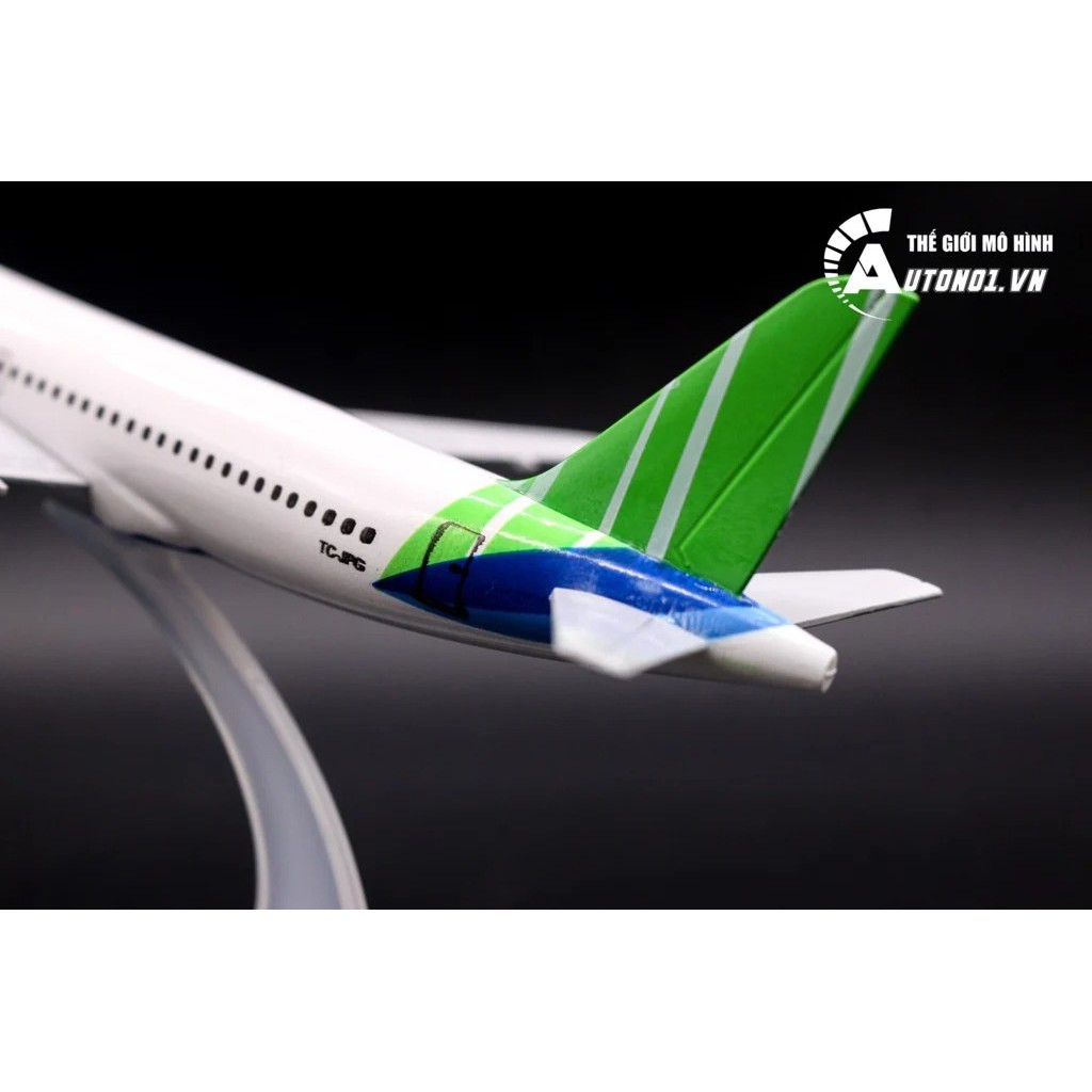 MÔ HÌNH MÁY BAY BAMBOO AIRWAYS 16CM EVERFLY 6774