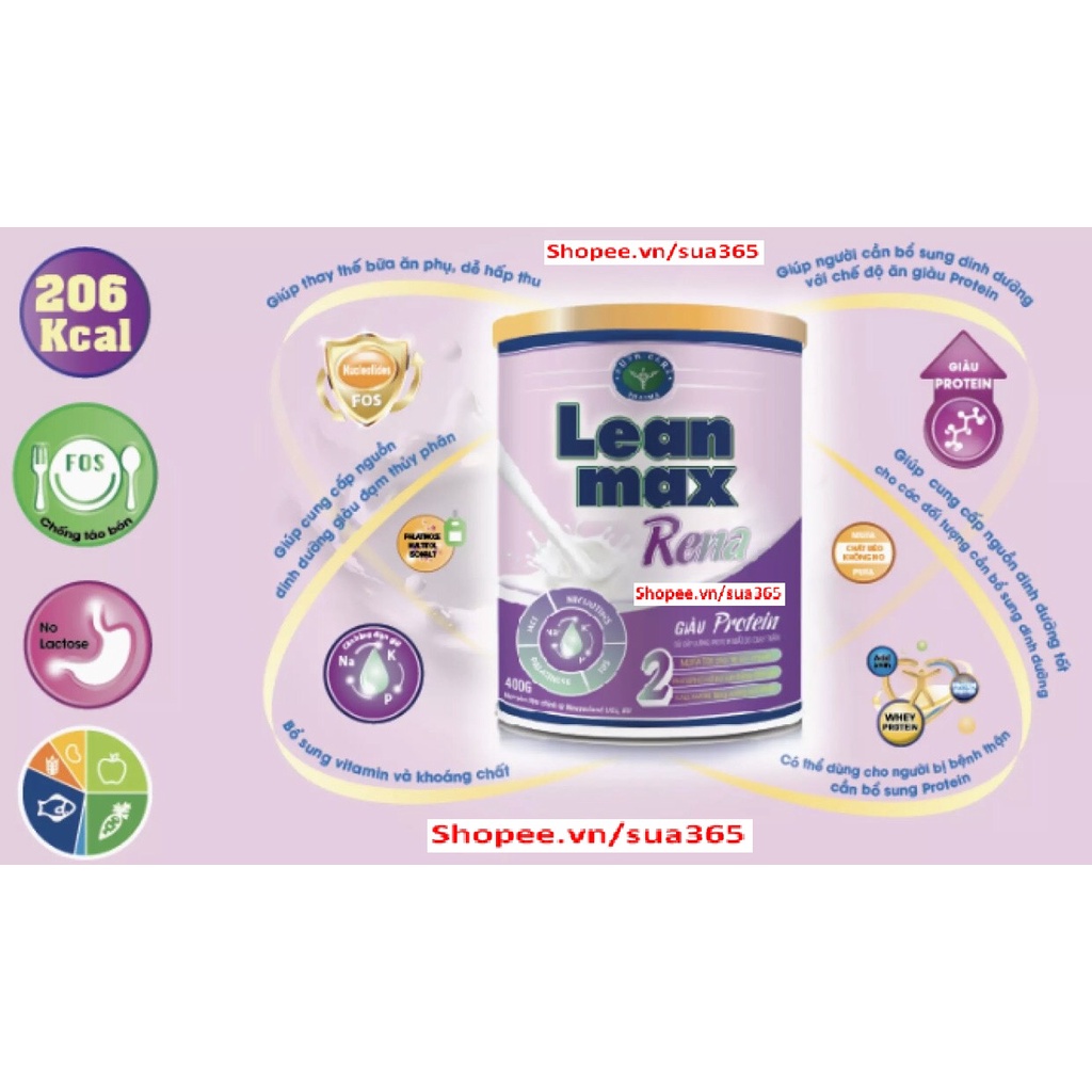 Sữa Leanmax Rena 2 _400g - ( Dành cho người chạy thận nhân tạo ) - Date Luôn Mới