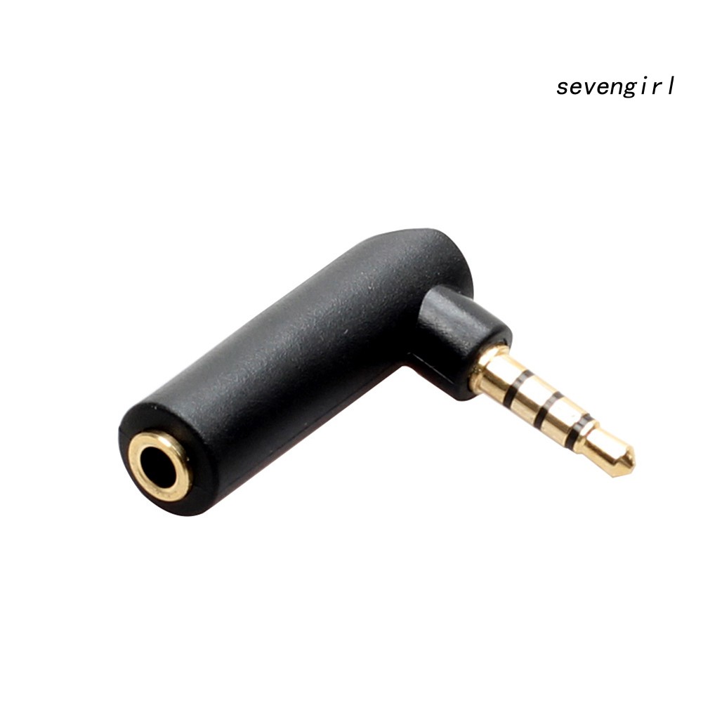 Đầu Nối Dài Tai Nghe Chuyển Đổi Âm Thanh 4 Cực 3.5mm 90 Độ