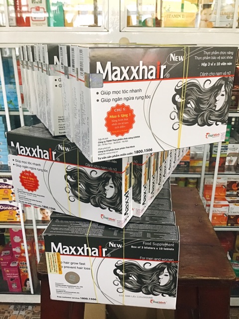 [COMBO] 6 hộp MAXXHAIR 30 viên (Có tem tích điểm 6+1)