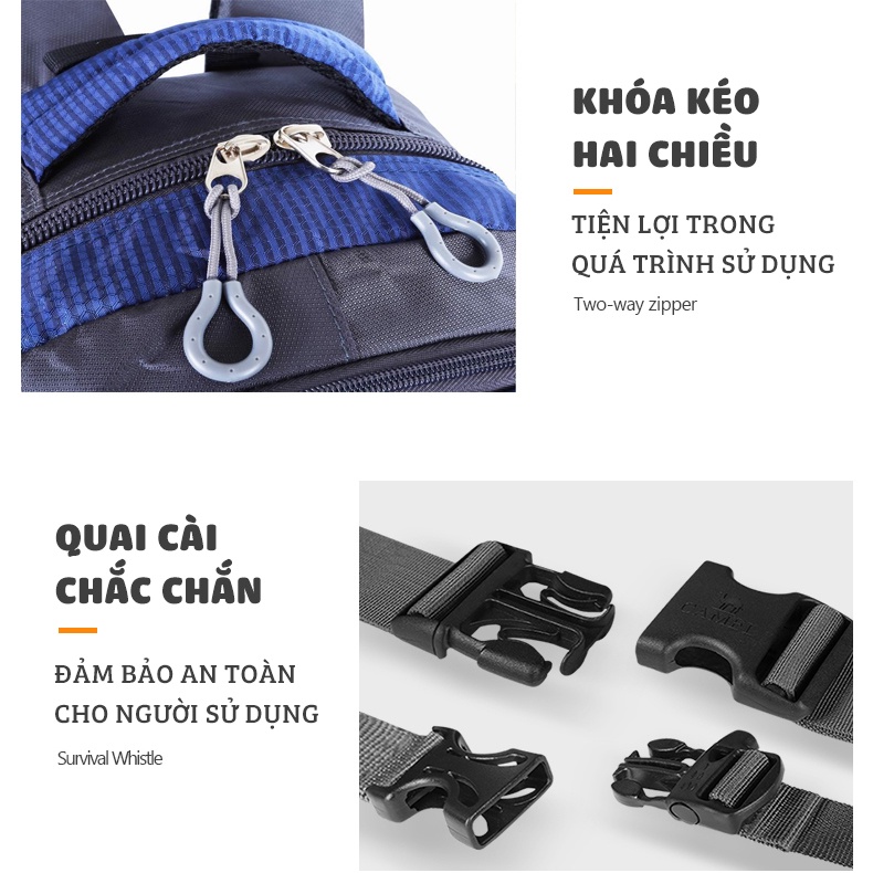 Balo nam du lịch Miti balo phượt leo núi ngăn chứa rộng rãi, size lớn BL8229
