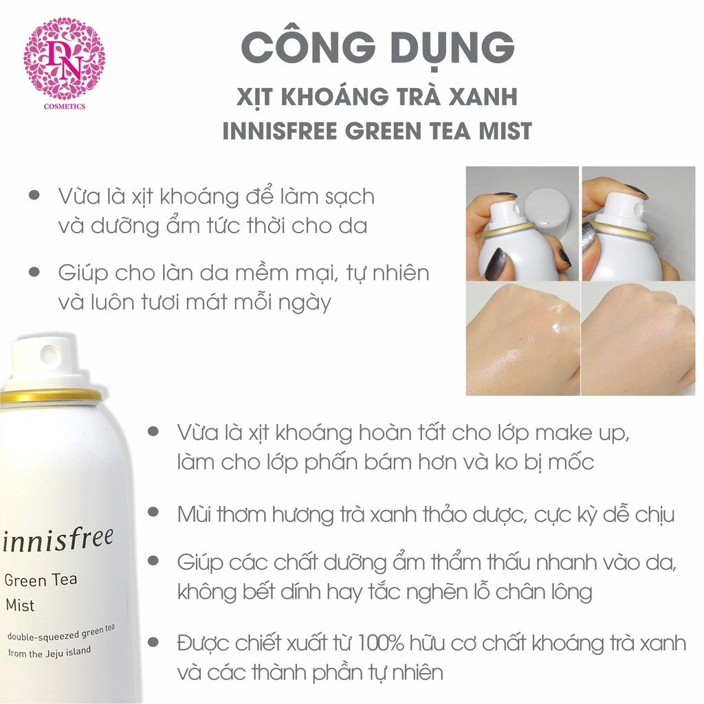 Xịt khoáng innisfree trà xanh