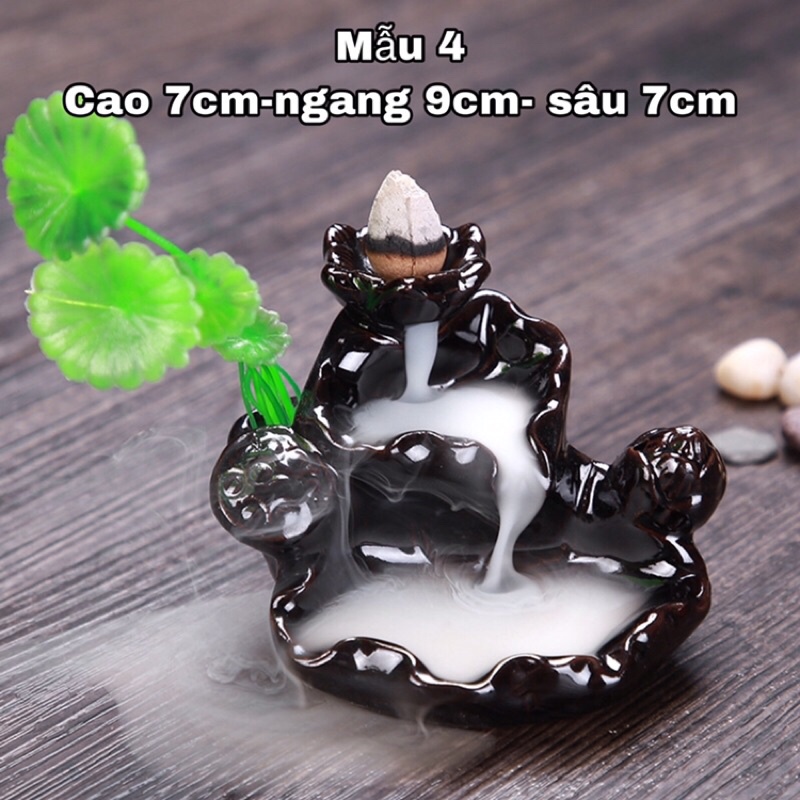 Thác Khói Trầm Hương Cao Cấp - Chất liệu: Gốm Cao Cấp-Có 8 mẫu.