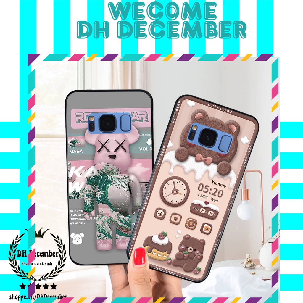 Ốp lưng Samsung S8 / S8 PLUS in hình 3D GẤU HỒNG-GẤU BE3R -XINH XẺO CỰC ĐẸP