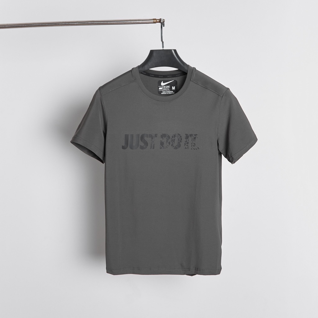 Áo thun nam cổ tròn JUST DO IT 6 màu phong cách thể thao vải nhẹ thoáng khí - Thời Trang Đường Phố