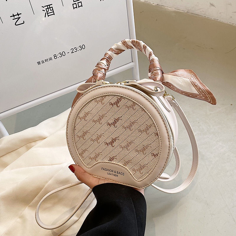 Túi Xách Tròn Nhỏ Thiết Kế Tinh Tế Thời Trang Xuân Hè Phong Cách Ngoại Quốc Dành Cho Nữ