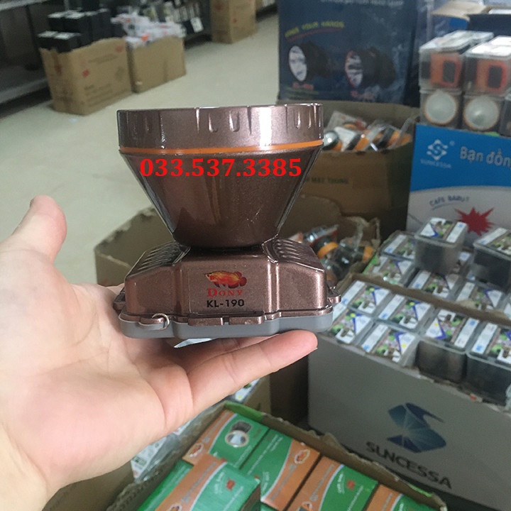 Đèn pin đội đầu, đèn pin sạc siêu sáng Dony KL 190 pin siêu bền