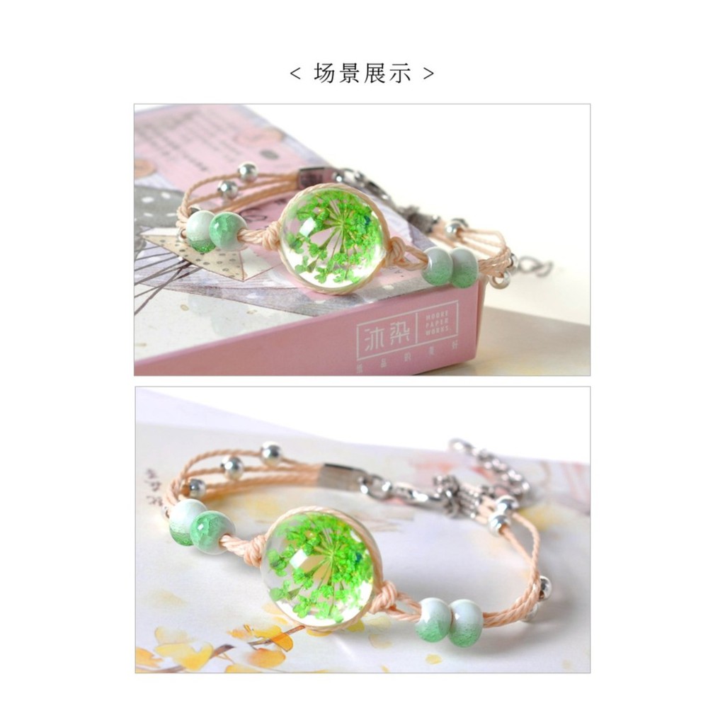 Vòng Tay Thủy Tinh Ép Hoa Tam Sinh Tam Thế 1740 (kèm video ảnh thật) | BigBuy360 - bigbuy360.vn