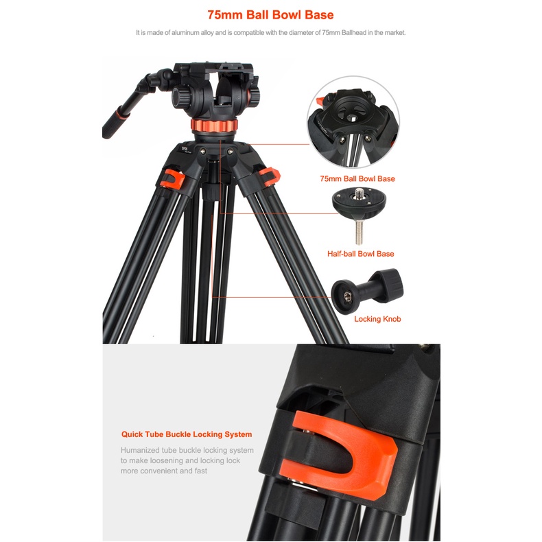 Chân máy quay Coman DF26