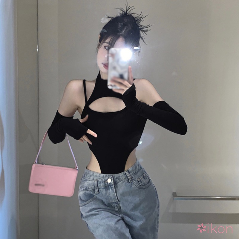 Áo Liền Quần Màu Sắc Đơn Giản Phong Cách Hàn Quốc Cho Nữ