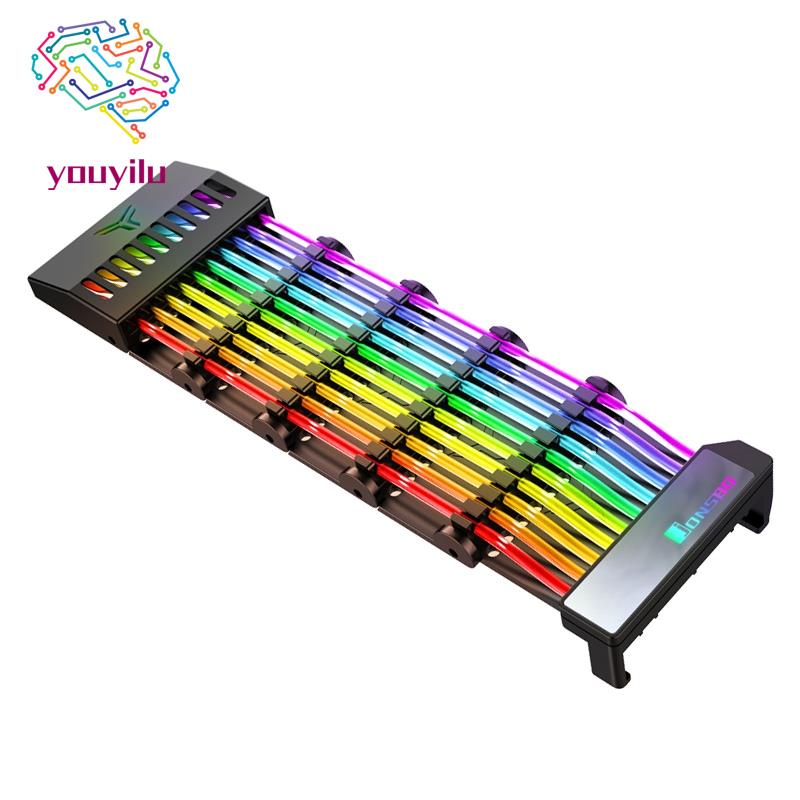 Dây Cáp Nối Dài Màu Cầu Vồng Cho 24Pin ATX 5V RGB M/B SYNC