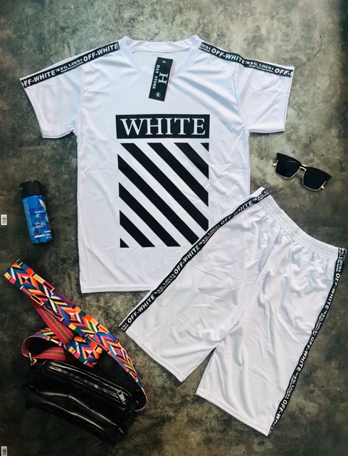 Bộ hè nam_ bộ thời trang nam_Bộ quần áo hè nam White trắng | BigBuy360 - bigbuy360.vn