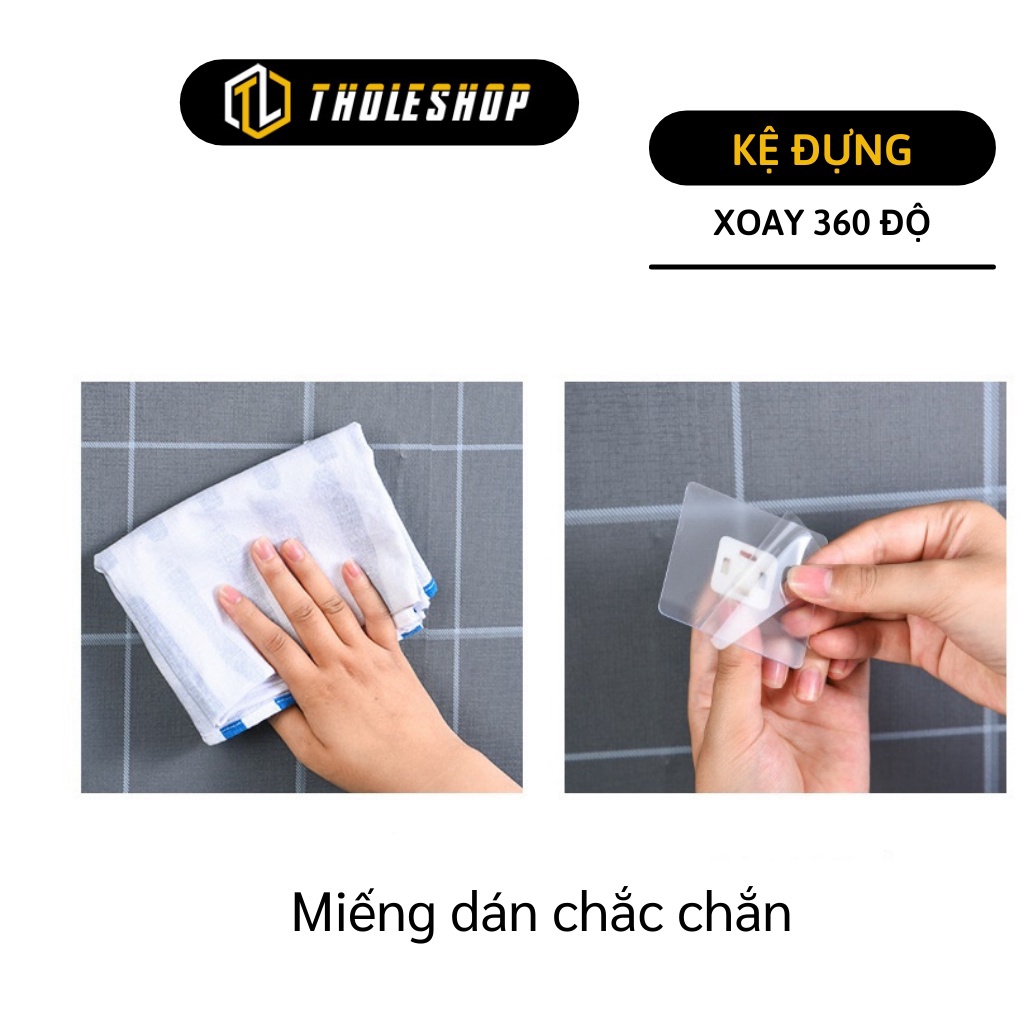 [SGD] Khay Đựng Xà Phòng - Kệ Để Xà Phòng Dán Tường 2 Tầng Xoay 360, Có Ngăn Đựng Nước 8799