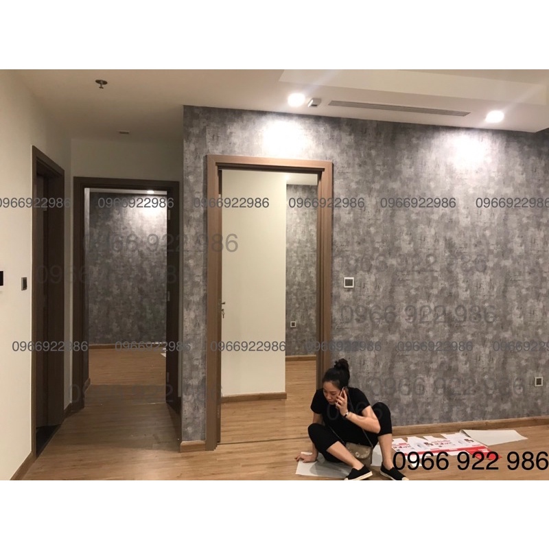 Giấy dán tường giả bê tông,giả xi măng, trang trí nhà ,cửa hàng. 16,5m2