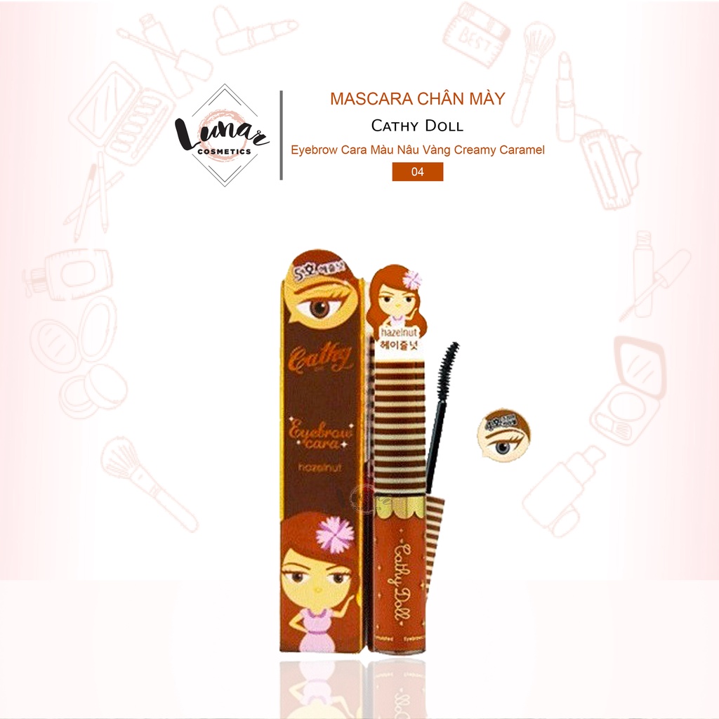 Mascara Chân Mày Cathy Doll Eyebrow Cara Màu Nâu Vàng 04 Creamy Caramel | BigBuy360 - bigbuy360.vn